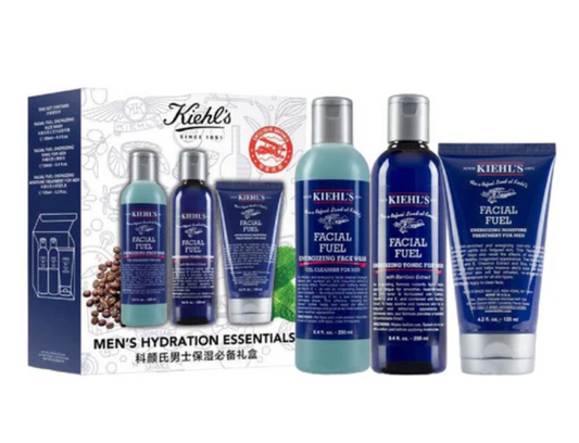 Men's Hydration Essentials Set (Face Wash 250ml + Toner 250ml + Cream 125ml)