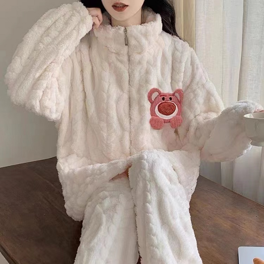 Coral Fleece Loungewear Extra Warm-white